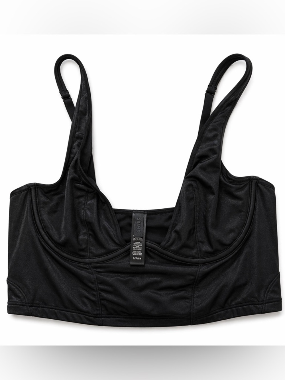 Skims Black Glissenette Corset Bra Bralette
